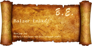 Balzer Enikő névjegykártya